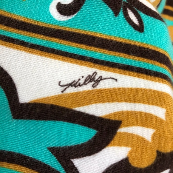 Milly Brown / Turquoise Print Dress - Picture 7 of 8